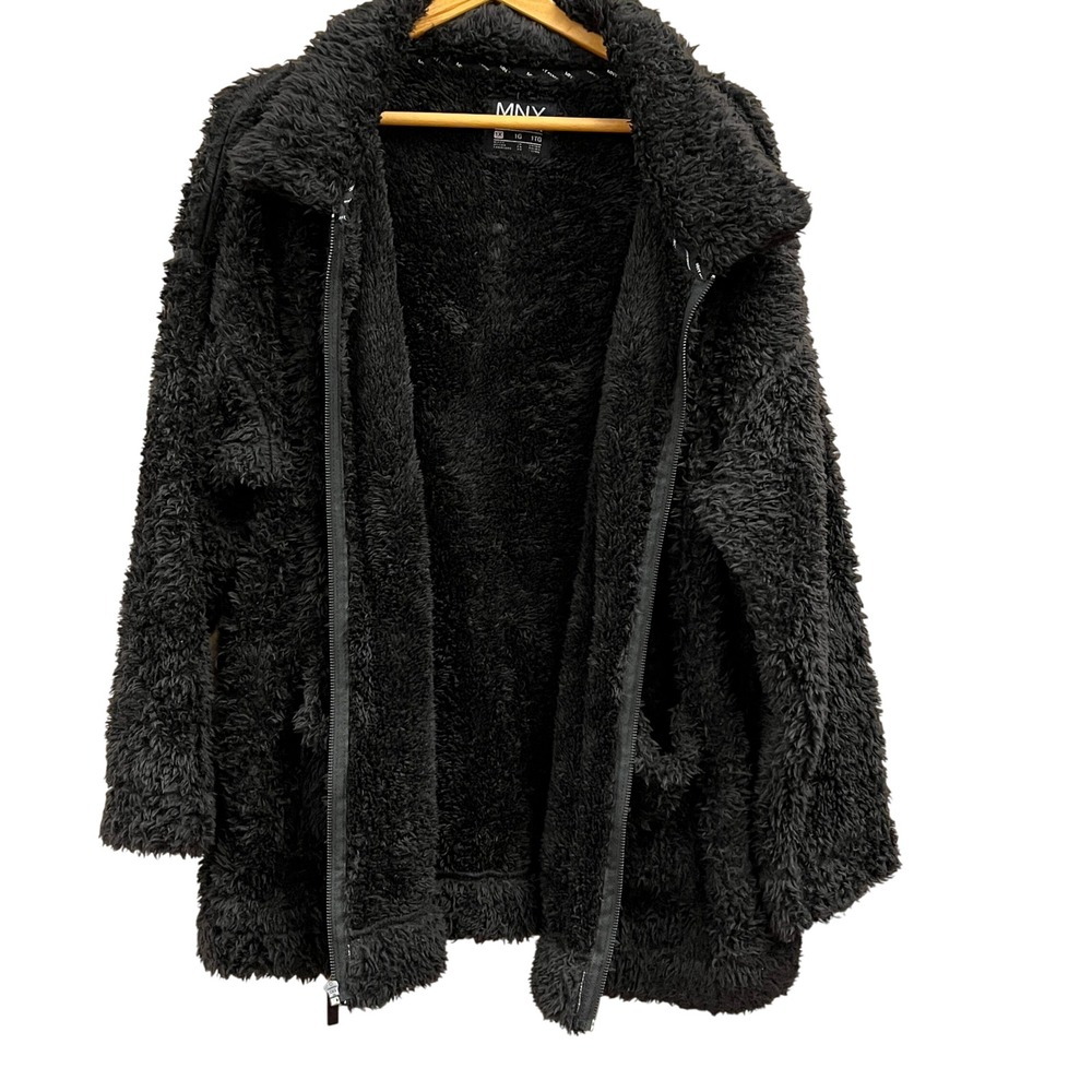MNY‎ Marc New York Performance Women's 1X Black Sherpa Jacket Cozy Minimalist - Picture 6 of 10